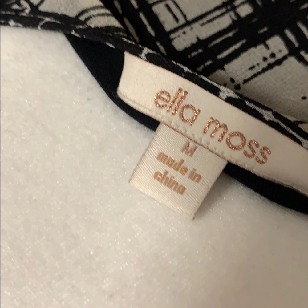 Ella Moss Black Gray Plaid Maxi Dress Medium M - Picture 7 of 8
